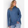 image:imageANRABESS Womens Turtleneck Sweaters Oversized Chunky Long Sleeve Knit High Low Hem Pullover Top 2026 Fall Winter FashionDusty Blue