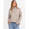 image:imageANRABESS Womens Turtleneck Sweaters Oversized Chunky Long Sleeve Knit High Low Hem Pullover Top 2026 Fall Winter FashionLight Khaki