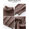 image:imageANRABESS Womens Turtleneck Sweaters Oversized Chunky Long Sleeve Knit High Low Hem Pullover Top 2026 Fall Winter FashionNutmeg