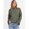 image:imageANRABESS Womens Turtleneck Sweaters Oversized Chunky Long Sleeve Knit High Low Hem Pullover Top 2026 Fall Winter FashionOlive Green
