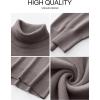 image:imageANRABESS Womens Turtleneck Sweaters Oversized Chunky Long Sleeve Knit High Low Hem Pullover Top 2026 Fall Winter FashionPurple Taupe