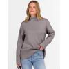image:imageANRABESS Womens Turtleneck Sweaters Oversized Chunky Long Sleeve Knit High Low Hem Pullover Top 2026 Fall Winter FashionPurple Taupe