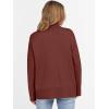 image:imageANRABESS Womens Turtleneck Sweaters Oversized Chunky Long Sleeve Knit High Low Hem Pullover Top 2026 Fall Winter FashionRust