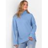 image:imageANRABESS Womens Turtleneck Sweaters Oversized Chunky Long Sleeve Knit High Low Hem Pullover Top 2026 Fall Winter FashionSky