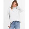 image:imageANRABESS Womens Turtleneck Sweaters Oversized Chunky Long Sleeve Knit High Low Hem Pullover Top 2026 Fall Winter FashionWhite