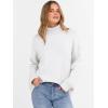 image:imageANRABESS Womens Turtleneck Sweaters Oversized Chunky Long Sleeve Knit High Low Hem Pullover Top 2026 Fall Winter FashionWhite
