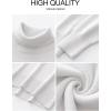 image:imageANRABESS Womens Turtleneck Sweaters Oversized Chunky Long Sleeve Knit High Low Hem Pullover Top 2026 Fall Winter FashionWhite