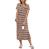 Brown White Stripe