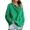 image:imageANRABESS Womens Oversized Sweatshirt Long Sleeve Henley Pullover Tops 2026 Spring Casual Button Loose Fit Teens OutfitsLight Green