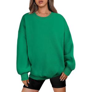 image:imageANRABESS Oversized Sweatshirt for Women Crewneck Y2K Hoodies Fleece Casual Comfy Pullover Top Fall Outfits Clothes 2025Grass