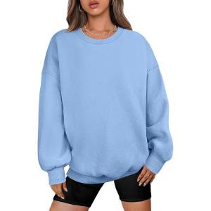 image:imageANRABESS Oversized Sweatshirt for Women Crewneck Y2K Hoodies Fleece Casual Comfy Pullover Top Fall Outfits Clothes 2025Sky