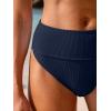 image:imageANRABESS Bikini Sets for Women Summer High Waisted 2 Piece Bathing Suit Ribbed Tie Knot Swimsuit 2026 Beach Vacation SwimwearNavy Blue