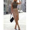 image:imageANRABESS Mock Neck Tank Tops Sweaters Wool Blend Sleeveless Soft Fitted Business Casual Sweater Shirts 2026 Summer ClothesDrak Taupe