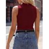 image:imageANRABESS Mock Neck Tank Tops Sweaters Wool Blend Sleeveless Soft Fitted Business Casual Sweater Shirts 2026 Summer ClothesWine Red