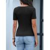 image:imageANRABESS Short Sleeve Sweater for Women Scoop Neck Casual Lightweight Ribbed Knit Pullover Tops 2026 Spring Summer OutfitsBlack