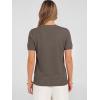 image:imageANRABESS Short Sleeve Sweaters for Women Wool Blend V Neck Sweater Shirts Business Casual Work Tops 2026 Summer OutfitsDrak Taupe