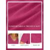 image:imageANRABESS Short Sleeve Sweaters for Women Wool Blend V Neck Sweater Shirts Business Casual Work Tops 2026 Summer OutfitsHot Pink