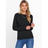 image:imageANRABESS Sweater for Women Long Sleeve Crewneck 2026 Spring Winter Soft Loose Fit Basic Knit Pullover Sweaters Top OutfitsBlack