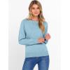 image:imageANRABESS Sweater for Women Long Sleeve Crewneck 2026 Spring Winter Soft Loose Fit Basic Knit Pullover Sweaters Top OutfitsLight Blue