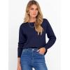 image:imageANRABESS Sweater for Women Long Sleeve Crewneck 2026 Spring Winter Soft Loose Fit Basic Knit Pullover Sweaters Top OutfitsNavy Blue