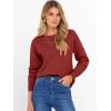 image:imageANRABESS Sweater for Women Long Sleeve Crewneck 2026 Spring Winter Soft Loose Fit Basic Knit Pullover Sweaters Top OutfitsRed