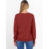image:imageANRABESS Sweater for Women Long Sleeve Crewneck 2026 Spring Winter Soft Loose Fit Basic Knit Pullover Sweaters Top OutfitsRed