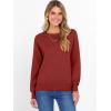 image:imageANRABESS Sweater for Women Long Sleeve Crewneck 2026 Spring Winter Soft Loose Fit Basic Knit Pullover Sweaters Top OutfitsRed