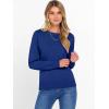 image:imageANRABESS Sweater for Women Long Sleeve Crewneck 2026 Spring Winter Soft Loose Fit Basic Knit Pullover Sweaters Top OutfitsRoyal Blue