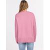 image:imageANRABESS Sweaters for Women 2025 Fall Long Sleeve Casual Loose Fit Knitted High Low Hem Basic Pullover Sweater Tops Coral Pink Medium
