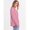 image:imageANRABESS Sweaters for Women 2025 Fall Long Sleeve Casual Loose Fit Knitted High Low Hem Basic Pullover Sweater Tops Coral Pink Medium