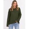 image:imageANRABESS Sweaters for Women 2025 Fall Long Sleeve Casual Loose Fit Knitted High Low Hem Basic Pullover Sweater TopsArmy Green