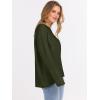 image:imageANRABESS Sweaters for Women 2025 Fall Long Sleeve Casual Loose Fit Knitted High Low Hem Basic Pullover Sweater TopsArmy Green