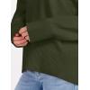 image:imageANRABESS Sweaters for Women 2025 Fall Long Sleeve Casual Loose Fit Knitted High Low Hem Basic Pullover Sweater TopsArmy Green