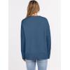 image:imageANRABESS Sweaters for Women 2025 Fall Long Sleeve Casual Loose Fit Knitted High Low Hem Basic Pullover Sweater TopsDark Blue