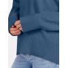 image:imageANRABESS Sweaters for Women 2025 Fall Long Sleeve Casual Loose Fit Knitted High Low Hem Basic Pullover Sweater TopsDark Blue
