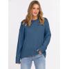 image:imageANRABESS Sweaters for Women 2025 Fall Long Sleeve Casual Loose Fit Knitted High Low Hem Basic Pullover Sweater TopsDark Blue