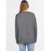 image:imageANRABESS Sweaters for Women 2025 Fall Long Sleeve Casual Loose Fit Knitted High Low Hem Basic Pullover Sweater TopsDark Grey
