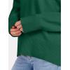 image:imageANRABESS Sweaters for Women 2025 Fall Long Sleeve Casual Loose Fit Knitted High Low Hem Basic Pullover Sweater TopsForest Green
