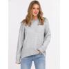 image:imageANRABESS Sweaters for Women 2025 Fall Long Sleeve Casual Loose Fit Knitted High Low Hem Basic Pullover Sweater TopsLight Grey