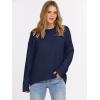 image:imageANRABESS Sweaters for Women 2025 Fall Long Sleeve Casual Loose Fit Knitted High Low Hem Basic Pullover Sweater TopsNavy Blue