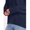 image:imageANRABESS Sweaters for Women 2025 Fall Long Sleeve Casual Loose Fit Knitted High Low Hem Basic Pullover Sweater TopsNavy Blue
