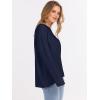 image:imageANRABESS Sweaters for Women 2025 Fall Long Sleeve Casual Loose Fit Knitted High Low Hem Basic Pullover Sweater TopsNavy Blue