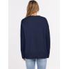 image:imageANRABESS Sweaters for Women 2025 Fall Long Sleeve Casual Loose Fit Knitted High Low Hem Basic Pullover Sweater TopsNavy Blue