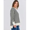 image:imageANRABESS Sweatshirts for Women 2025 Fall Long Sleeve Shirts Oversized Crewneck Lightweight Side Split Casual Pullover TopsBlack White