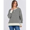image:imageANRABESS Sweatshirts for Women 2025 Fall Long Sleeve Shirts Oversized Crewneck Lightweight Side Split Casual Pullover TopsBlack White
