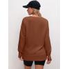 image:imageANRABESS Sweatshirts for Women 2025 Fall Long Sleeve Shirts Oversized Crewneck Lightweight Side Split Casual Pullover TopsBurnt Brown