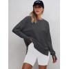 image:imageANRABESS Sweatshirts for Women 2025 Fall Long Sleeve Shirts Oversized Crewneck Lightweight Side Split Casual Pullover TopsDeep Gray
