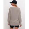 image:imageANRABESS Sweatshirts for Women 2025 Fall Long Sleeve Shirts Oversized Crewneck Lightweight Side Split Casual Pullover TopsKhaki