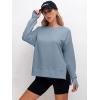 image:imageANRABESS Sweatshirts for Women 2025 Fall Long Sleeve Shirts Oversized Crewneck Lightweight Side Split Casual Pullover TopsLight Blue