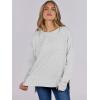 image:imageANRABESS Sweatshirts for Women 2025 Fall Long Sleeve Shirts Oversized Crewneck Lightweight Side Split Casual Pullover TopsLight Grey